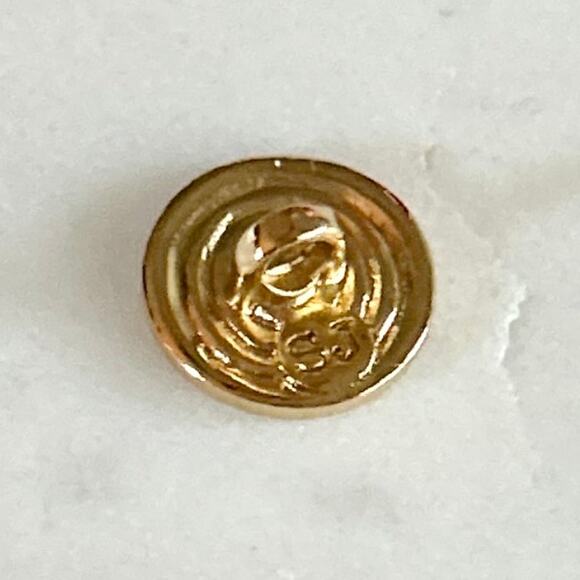 St. John Golden Toned Etched Round Buttons Set - Picture 3 of 6